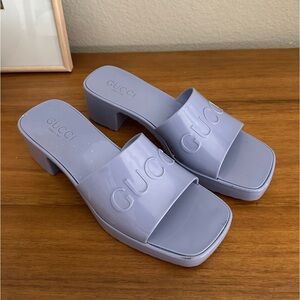 Authentic Gucci rubber sandal slides size 38